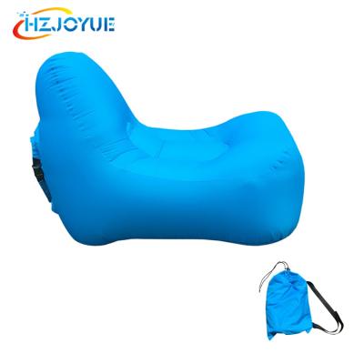 China With A Comfy Soft Suede Inflatable Sofa Chair 210T Air Sofa Nylon Waterproof Inflatable Camping Sofa With Side Pocket for sale