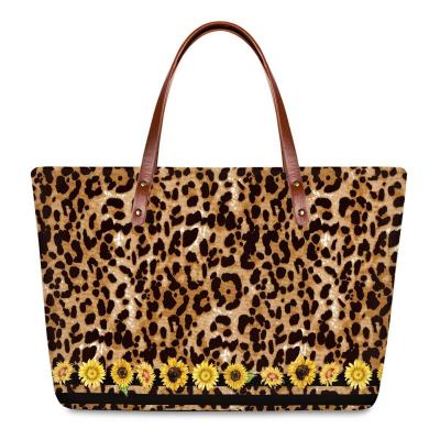 China High Quallity Fashion Elegant Style Customized Logo Pu Bags  Leopard Print Leather Bag  Handbag for sale