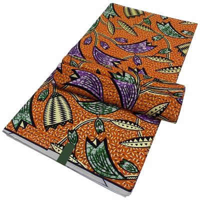 China Waterproof Super Design African Kitenge Fabric Colorful Wax Prints 100% Cotton Clothing And Dress Fabric for sale