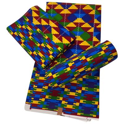 China African Kitenge And Kente Style Wax Fabric Waterproof Customized 100% Polyester / Cotton Fabric for sale