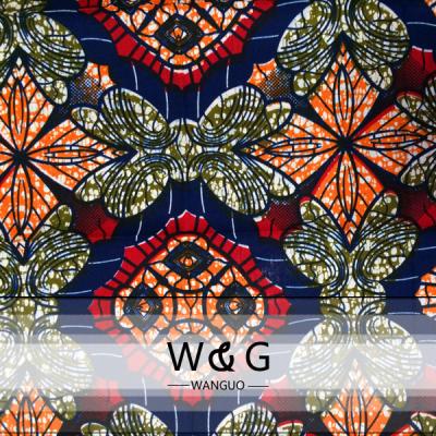 China Anti Static Wholesale African Wax Prints Real Ankara Cotton Fabric Women Clothing Material for sale