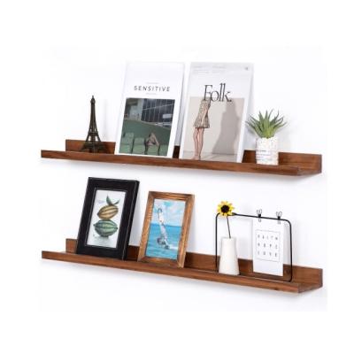 China Modern Simple Professional Custom Long Height Floating Wooden Wall 60 72 Inch Picture Ledge For Living Room Bedroom for sale