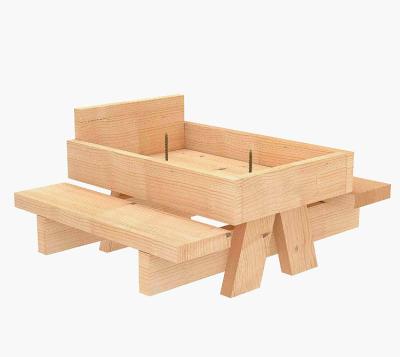 China Squirrel Feeder China Supplier Custom Wooden Squirrel Picnic Table Squirrel Feeder for sale