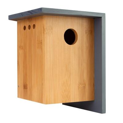 China USA Factory Offer Design Cheap Outdoor Wild Handmade Wooden Bird Bamboo Wooden Bird House for sale