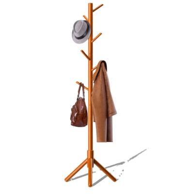 China Bathroom Factory Supply Hat Bags Stand Clothes Hook Hanger Hanging Wooden Coat Rack Free for sale