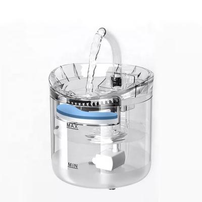 China 2L Volume USB Automatic Transparent Power Cat Automatic Drinking Water Fountain for sale