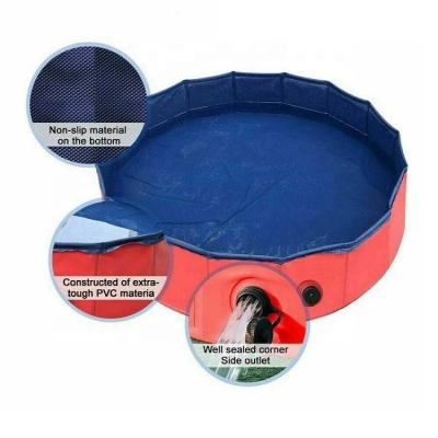 China Sustainable Leakproof Collapsible Dog Pet Bath Pool For Large Dogs And Children for sale