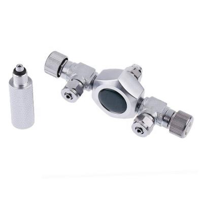 China Viable Metal 2 Way CO2 Splitter Regulator Valve For Aquarium Plant Tank for sale