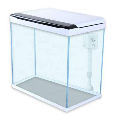 China Viable Ultra Clear 28L Low Iron Glass Aquarium Fish Tank With Touch Screen for sale