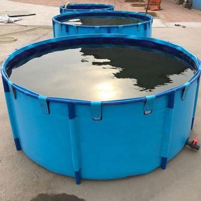 China Sustainable 2m Dia Round Collapsible PVC Tarpaulin Water Storage Koi Fish Tanks for sale