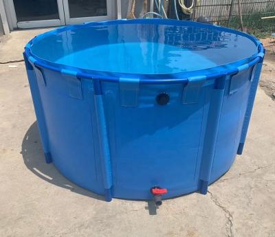 China 3m PVC Tarpaulin Sustainable Round Diameter 7000L Collapsible Tank For Breeding Koi Fish for sale