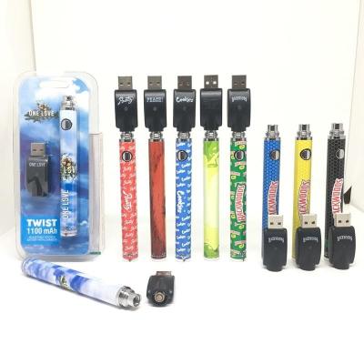 China Variable Voltage Electronic Cigarette Battery 1100mAh Disposable Vape Battery for sale