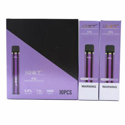 China 1800 Puffs Flat Mouthpiece Vape Pen for sale