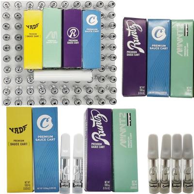 China Flat Tip E Cigarette Atomizer 0.5ml 0.8ml 1ml Ceramic Coil Glass Tank 510 Thread for sale