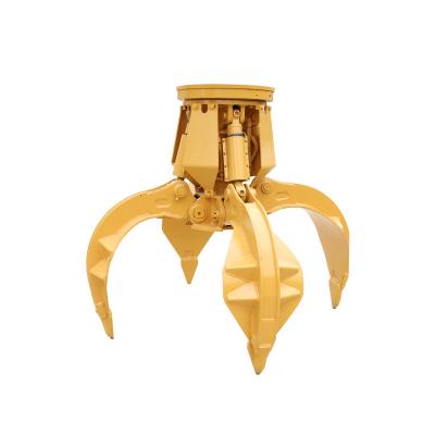 China Four-six  Petal Steel Rock Grabber Attachment Excavator Attachment for sale