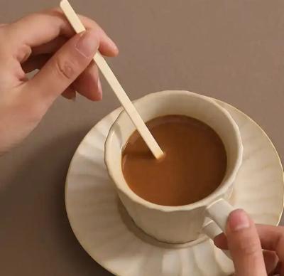 China Sustainable Customizable Logo Independent Packaging Sanitary Disposable Coffee Stirrer Tea Stirrer for sale