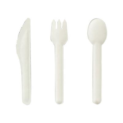 China Disposable Eco-friendly Biodegradable Wholesale Disposable Knife Fork And Spoon Independent Packaging Degradable Meal Knife Fork And Spoon Set for sale