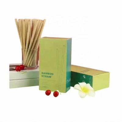 China Disposable Thin Straw Milk Tea Supplies Eco Friendly Bamboo Straw Bamboo Products for Drinking for sale