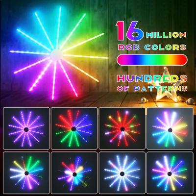 China Firework Lights LED Firework Lights App Smart Remote Control Electronic Wall Stripe Lights Magic Music Sensored Color Christmas Tree Night Light for sale