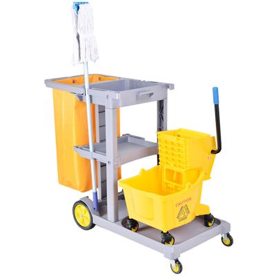 China Eco - Friendly High Quality Indoor Outdoor Plastic Household Cleaning Cart for sale