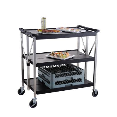 China Industrial New Listing Commercial Dish Carts Fold Porter Maker Food Cart For Sale for sale