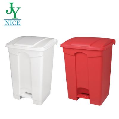 China 65 Gallon Sustainable Pedal Trash Can Plastic Sanitary Waste Trash Can for sale