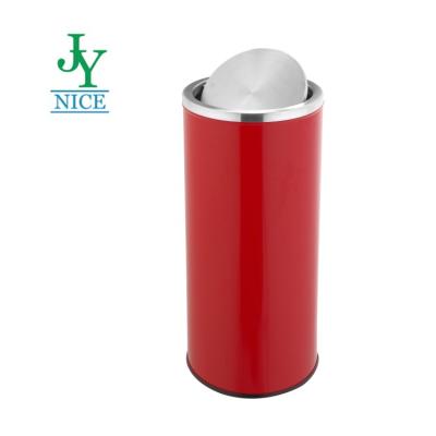 China Sustainable Metal Outdoor Medical Trash Can With Swing Lid Hotel Home Office Stainless Steel Waste Bin for sale