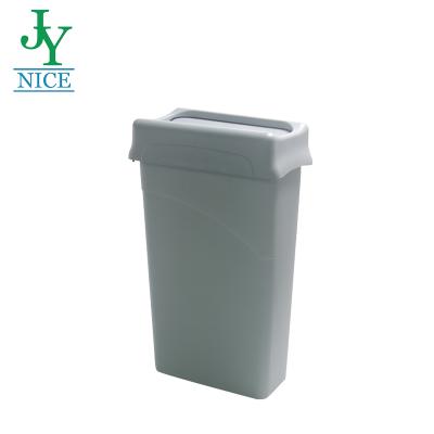 China Green Slim Plastic Trash Bin Made Sustainable Garbage Bin Kitchen Waste Bin City 90l Factory for sale