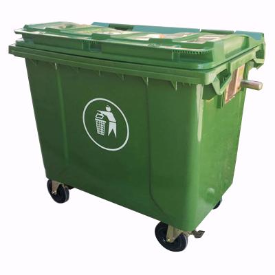 China 240L/360L/660L/1100L Large Sustainable Outdoor Plastic Waste Bin Collection Trash Bin for sale