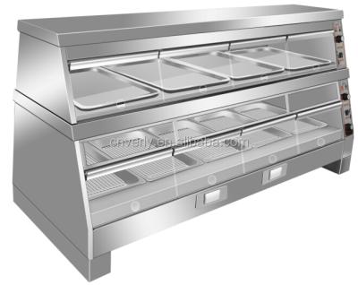 China Large Size Stainless Steel KFC Display Heating Showcase BV-1800 for sale