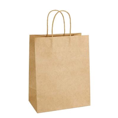 China Recyclable Brown Kraft Paper Shopping Bags for sale