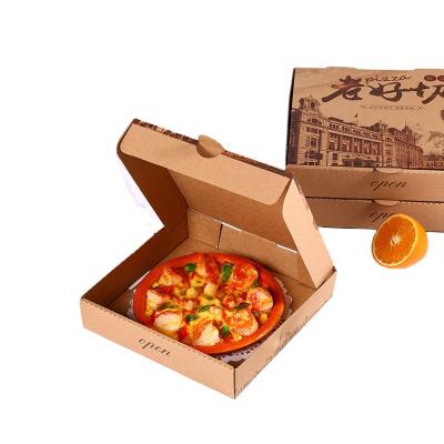 China Custom Printed Recyclable Pizza Boxes With Logo 12 Inch Storage Box Eco Friendly Takeout Package Food Grade Packaging for sale