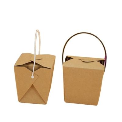 China Eco - Friendly Kraft Take Out Container With Handle for sale