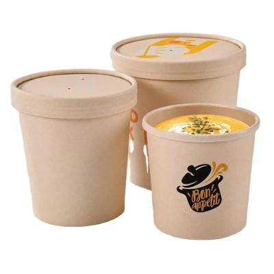 China Recyclable soup cups with lids for sale