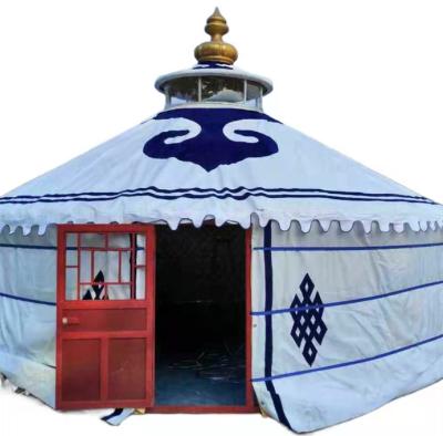 China Diagonal Bracing Type Mongolian Yurt Park Tourist Event Camping Mongolian Yurt Tent for sale