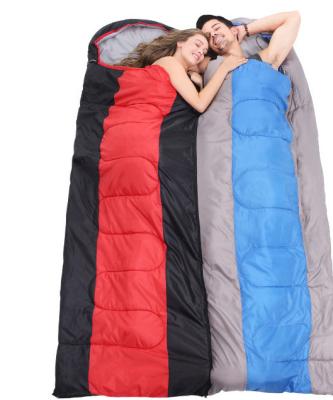 China Camping Outdoor Use Thickened Sleeping Bag Polyester Warm And Cold Envelope Outdoor Camping Backpacking Sleeping Bag for sale