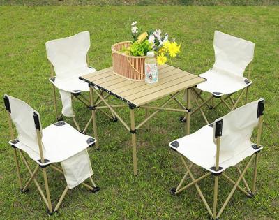 China hot sale outdoor picnic easy-carry modern egg roll camping folding table and chair for sale