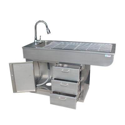 China Pet Surgery Manufacturers Supply Pet Medical Equipment Stainless Steel Animal Disposal Table for sale