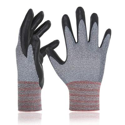 China Heavy Work Hot Sell Gloves Labor Nylon Nitrile protection work wear resistant, anti-slip high quality breathable OEM for sale