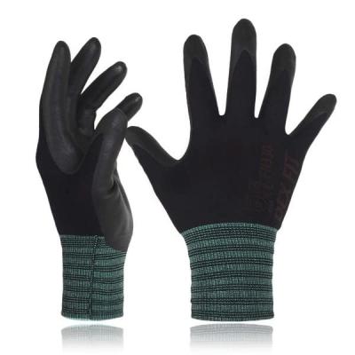 China Heavy Work Nitrile butadiene rubber latex anti-skid, anti-cutting nitrile thickened Work Plant flowers gloves OEM for sale