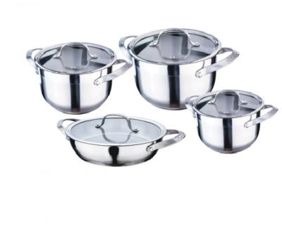 China New Viable 8 Pcs Stainless Steel Cookware Kitchenware Set For Wholesale for sale