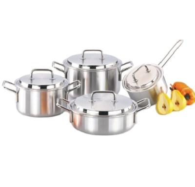 China Sustainable 8 Pcs Stainless Steel Cookware Set for sale