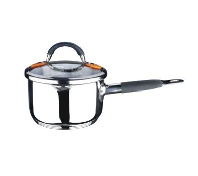 China 14 16 18 cm sustainable saucepan with glass lid for sale