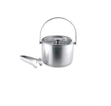 China Viable stainless steel ice bucket for nightclub with tongs for sale