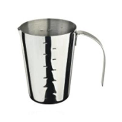 China 700ml Custom POT Viable Logo Stainless Steel Milk With Insile Acid Etching Scale for sale