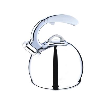 China Sustainable Stainless Steel Whistling Kettle With Silicone Handle for sale