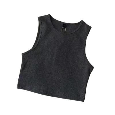 China All-match American Women's Style Breathable Sexy Camis Fashion Crop Empty Sleeveless Tank Top for sale