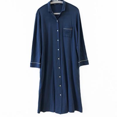 China QUICK DRY Long Sleeve Button On Front Fashion Women Cotton Robe Lady Cotton Pajamas for sale