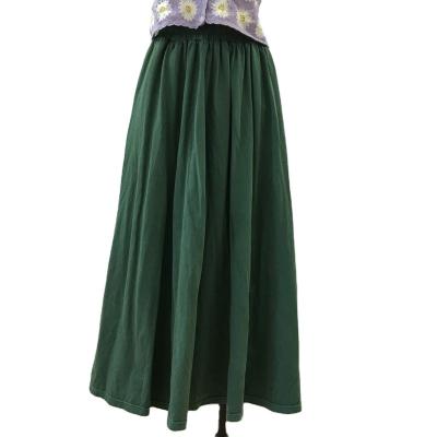 China Long Breathable Skirts For Women High Quality Green Skirts for sale