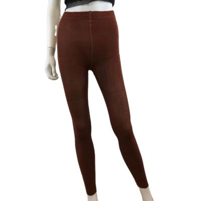 China Breathable Custom Logo Design Mid Waist Seamless Thermal Women Knit Leggings for sale